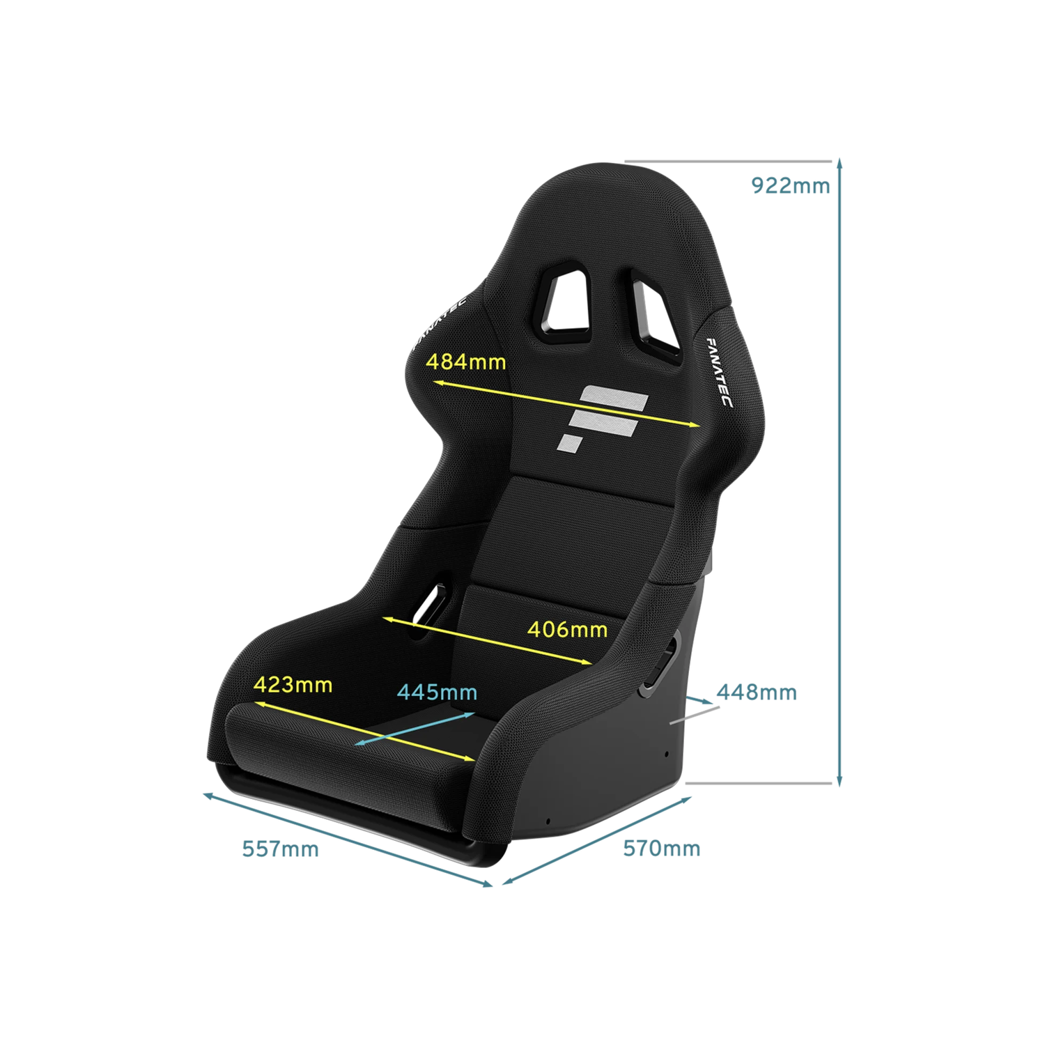 dimensions Fanatec Fotel ClubSport GT Czarny
